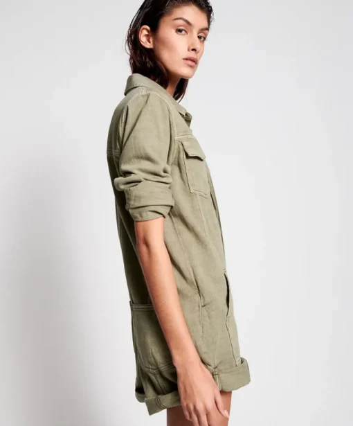 Women One Teaspoon - Vintage Khaki Cargo Phrophecy Jumpsuit