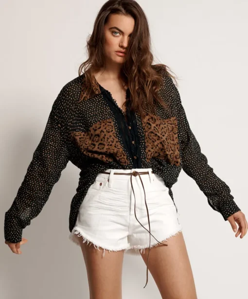 One Teaspoon - White Beauty Outlaws Mid Length Denim Short