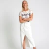 One Teaspoon - White Beauty Rocko Long Length Skirt