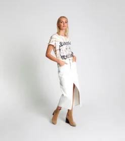 One Teaspoon - White Beauty Rocko Long Length Skirt