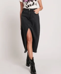One Teaspoon - WORN BLACK ROCKO LONG LENGTH SKIRT