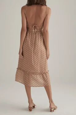 Ownley OWNELY - Juliana Dress (Tan Polka)