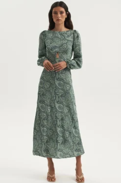 Ownley - Bethenny Bias Backless Dress (Paisley) FINAL SALE