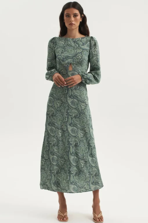 Ownley - Bethenny Bias Backless Dress (Paisley) FINAL SALE