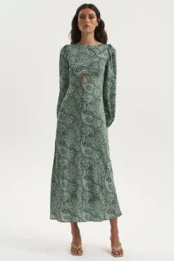Ownley - Bethenny Bias Backless Dress (Paisley) FINAL SALE