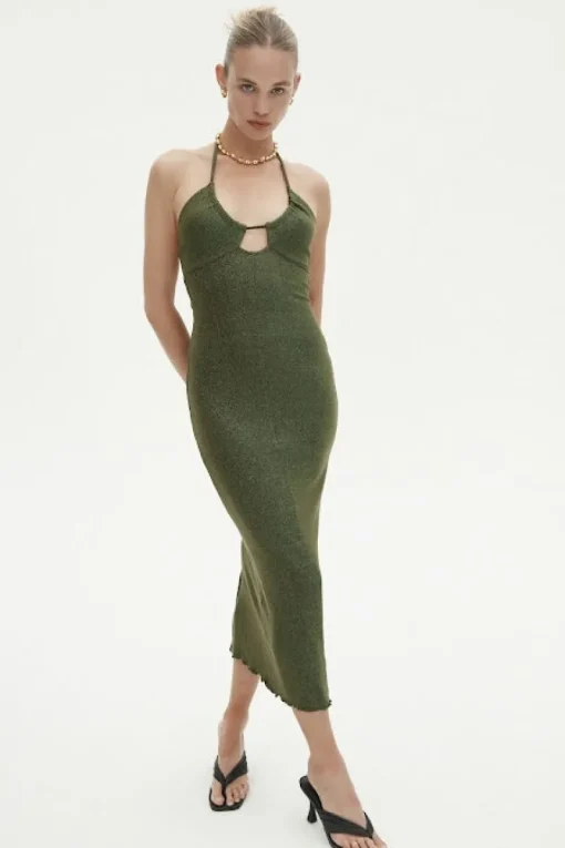 Ownley - Karina Dress (Green Shimmer)