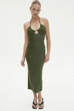 Ownley - Karina Dress (Green Shimmer)