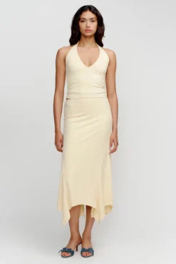 Ownley - KYAH HALTER TOP (BUTTER)