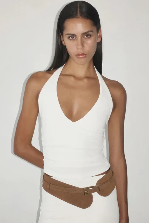 Ownley - KYAH HALTER TOP (IVORY)