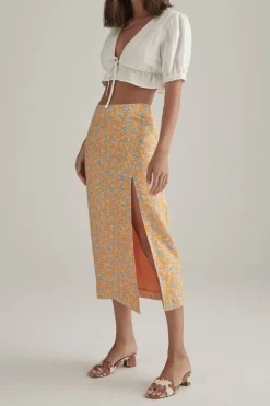 Women Ownley - Mya Skirt (Tangelo Floral)