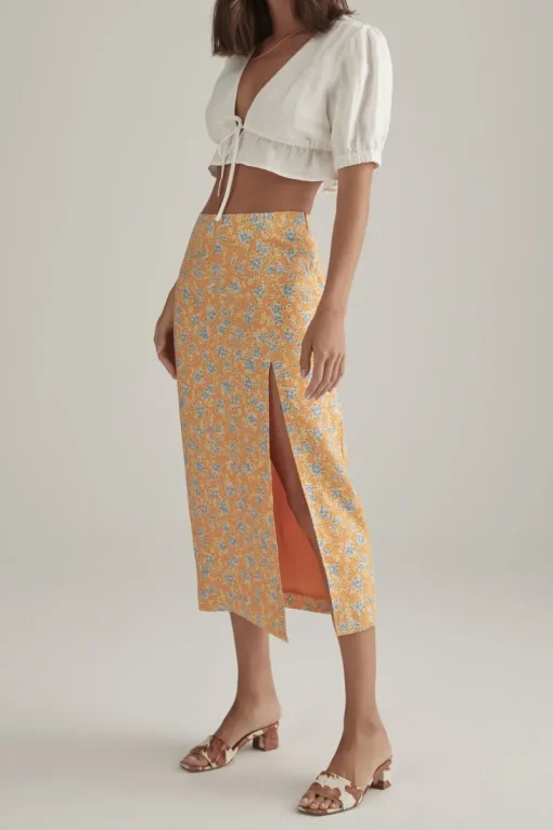 Women Ownley - Mya Skirt (Tangelo Floral)