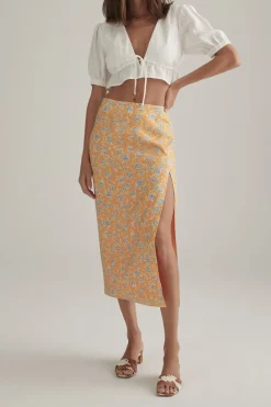 Women Ownley - Mya Skirt (Tangelo Floral)