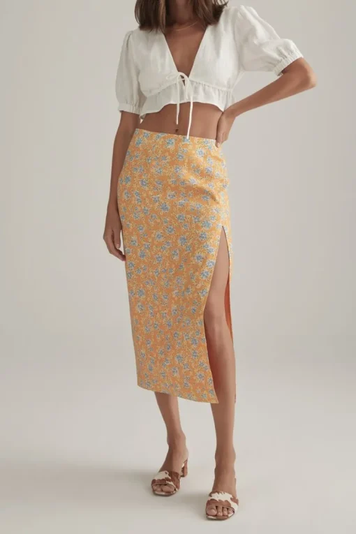 Women Ownley - Mya Skirt (Tangelo Floral)