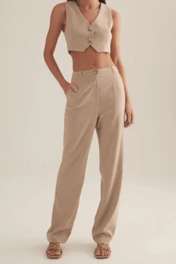 Women Ownley - Perri Pant (Toffee Check)