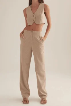 Women Ownley - Perri Pant (Toffee Check)