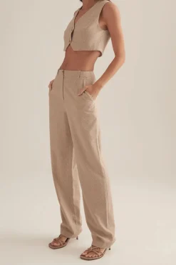 Women Ownley - Perri Pant (Toffee Check)