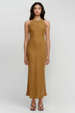 Ownley - SIENNA SLIP DRESS (CARAMEL)
