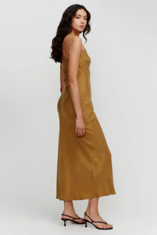 Ownley - SIENNA SLIP DRESS (CARAMEL)