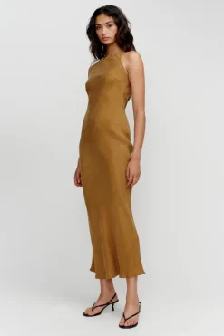 Ownley - SIENNA SLIP DRESS (CARAMEL)