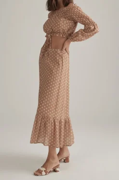 Women Ownley - The Philly Skirt (Tan Polka)