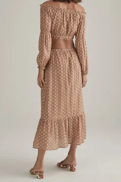 Women Ownley - The Philly Skirt (Tan Polka)
