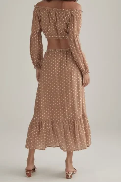 Women Ownley - The Philly Skirt (Tan Polka)