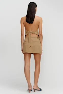 Ownley - TOSCA HALTER TOP (CARAMEL)