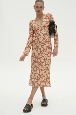 Ownley - Zaliah Dress (Mocha Floral)