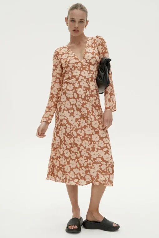 Ownley - Zaliah Dress (Mocha Floral)