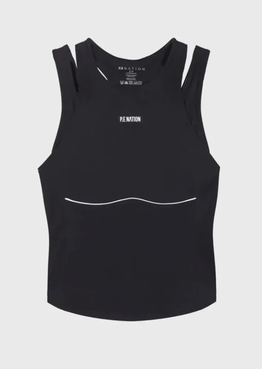 Women PE Nation - DOWNTEMPO TANK (BLACK)