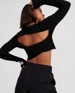 Women PE Nation - BOX OUT LS KNIT TOP