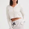 Women PE Nation P.E NATION - Box Out LS Knit Top (Grey Marl)