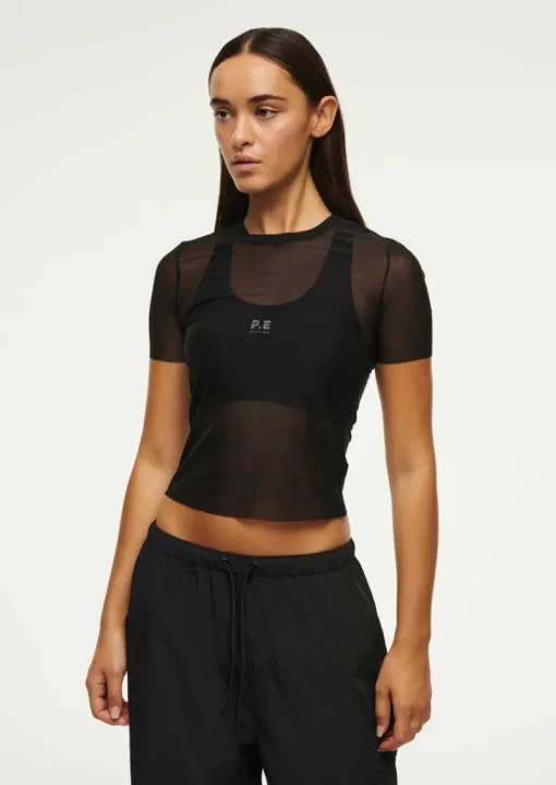 Women PE Nation - DISCOVERY MESH TEE (BLACK)