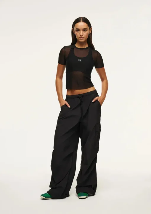 Women PE Nation - DISCOVERY MESH TEE (BLACK)