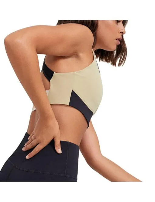 Women PE Nation P.E NATION - DOUBLE TEAM OLIVE GREY SPORTS BRA
