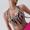 Women PE Nation - Double Under Sports Bra (Print)
