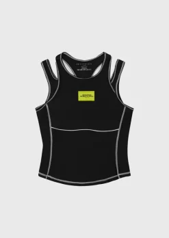 Women PE Nation - DOWN TEMPO TANK (BLACK) FINAL SALE