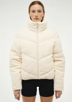 Women PE Nation - FORTUNE SHERPA JACKET (WHISPER WHITE)