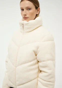 Women PE Nation - FORTUNE SHERPA JACKET (WHISPER WHITE)