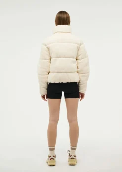 Women PE Nation - FORTUNE SHERPA JACKET (WHISPER WHITE)