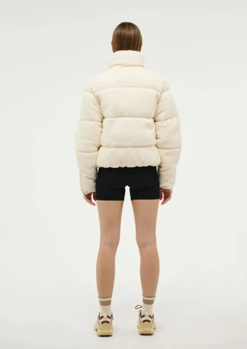 Women PE Nation - FORTUNE SHERPA JACKET (WHISPER WHITE)