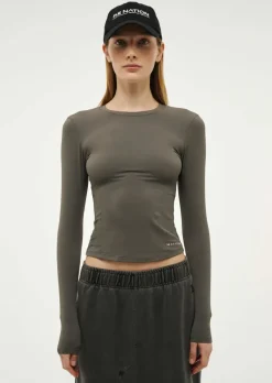Women PE Nation - FOUNDATION LONG SLEEVE TOP (GUNMETAL)