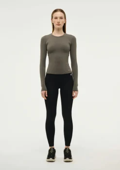 Women PE Nation - FOUNDATION LONG SLEEVE TOP (GUNMETAL)