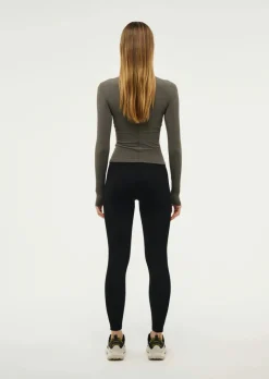 Women PE Nation - FOUNDATION LONG SLEEVE TOP (GUNMETAL)