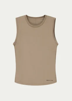 Women PE Nation - FOUNDATION MUSCLE TANK (FOSSIL)