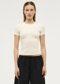 Women PE Nation - FOUNDATION SHORT SLEEVE TEE (WHISPER WHITE)