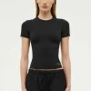 Women PE Nation P.E NATION - FOUNDATION SHORT SLEEVE TEE (BLACK)
