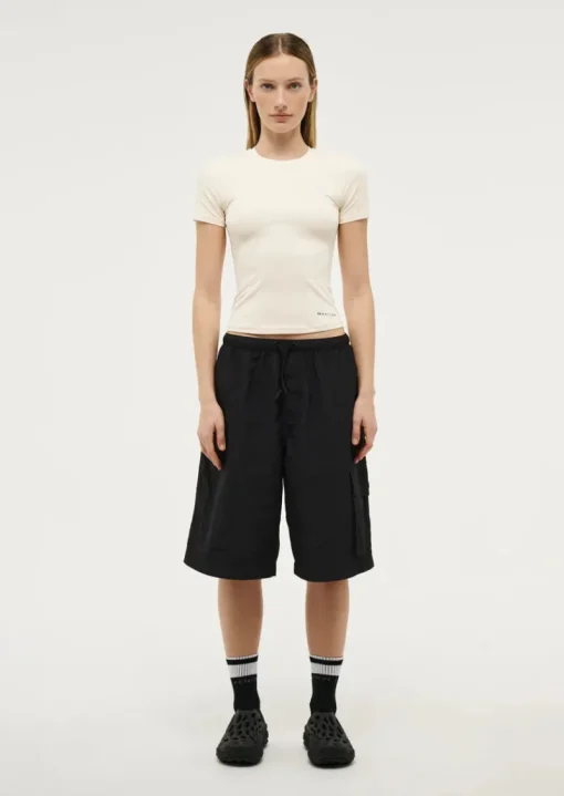 Women PE Nation - FOUNDATION SHORT SLEEVE TEE (WHISPER WHITE)