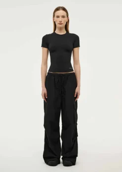 Women PE Nation P.E NATION - FOUNDATION SHORT SLEEVE TEE (BLACK)