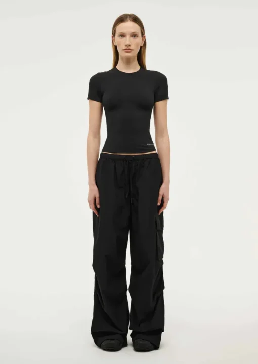 Women PE Nation P.E NATION - FOUNDATION SHORT SLEEVE TEE (BLACK)